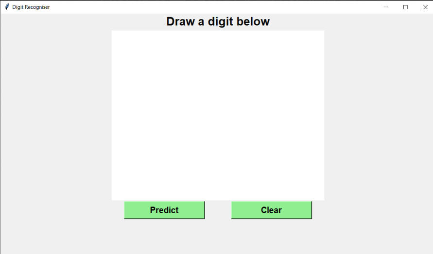 Handwritten Digit Recogniser Standalone App